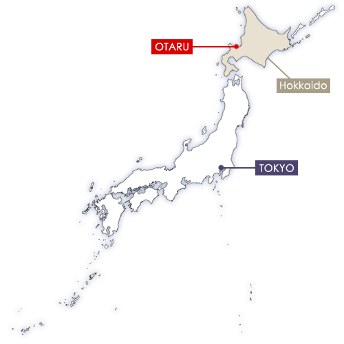 Otaru in Japan map