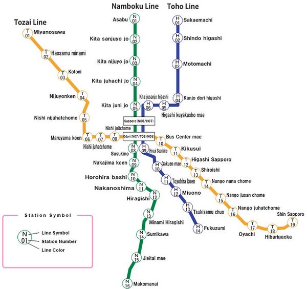 sapporo subway map