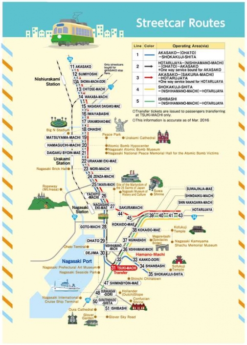 nagasaki tourist map