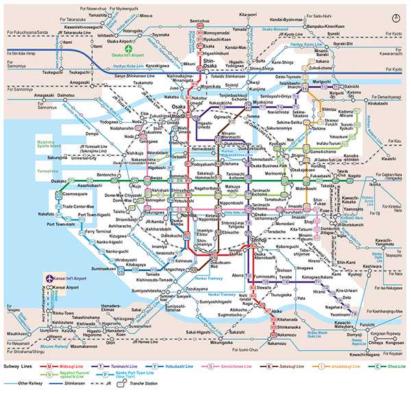 carte du métro osaka