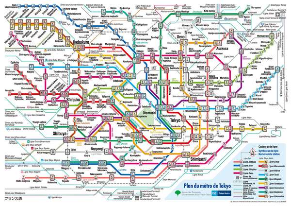 plan du métro de tokyo